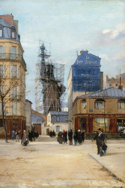 Paul-Joseph-Victor Dargaud, Liberty enlightening the world, viewed from Boulevard de Courcelles (detail), 1884. Courtesy of Musée d’Orsay