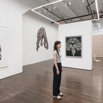 Shaun Leonardo, The invisible man, exhibition view. Courtesy of Cristin Tierney Gallery