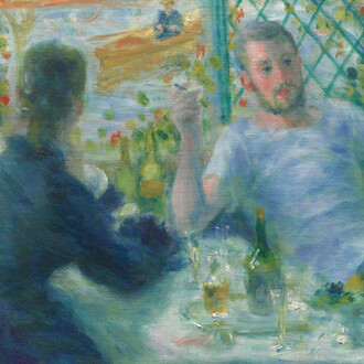 Auguste Renoir, Les canotiers (dettaglio), 1875. Cortesia del Musée d'Orsay