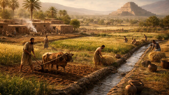 Early agriculture and irrigation in Southwest Asia, where climate conditions and human innovation together shaped the foundations of civilization