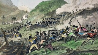 Napoleonic forces capture Gros-Morne during the Haitian revolutionary conflict