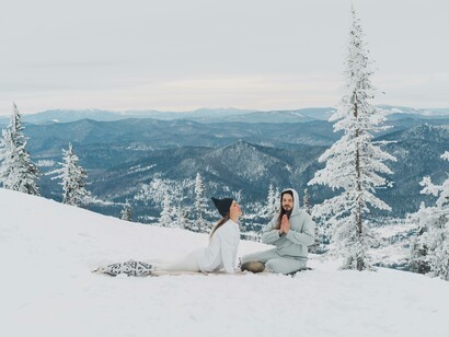 Practicing yoga in the winter