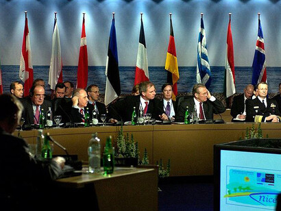 NATO conference of defence secretaries, held in Nice, 2005, France