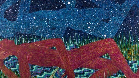 Benjamin Degen, Night Wave, 2013, Oil on linen over panel, 72 x 108 in. Courtesy: Susan Inglett Gallery, NYC.