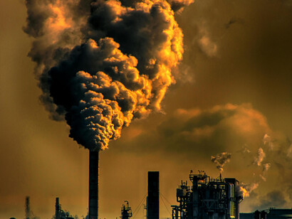 A factory spewing femus intro the atmosphere