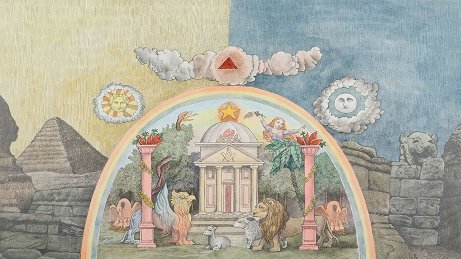 Drawing the Curtain. Courtesy of Morgan Museum