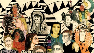 Mirta Toledo, "Diversidad Pura" © 1993. Técnica mixta sobre papel de algodón.Realizado en la ciudad de Fort Worth, Texas, EE.UU.