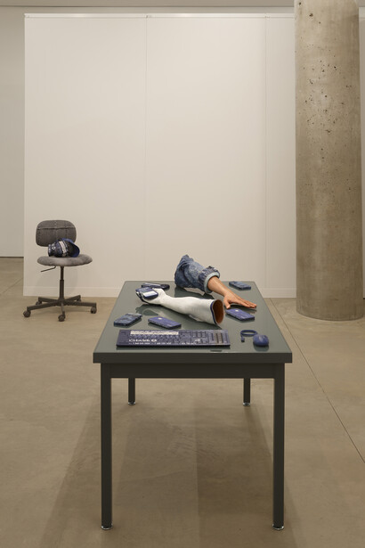 Josh Kline, Social media, exhibition view. Courtesy of Lisson Gallery