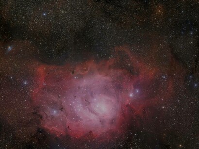 The Lagoon Nebula is a giant interstellar cloud in the universe discovered in 1654 by Giovanni Hodierna