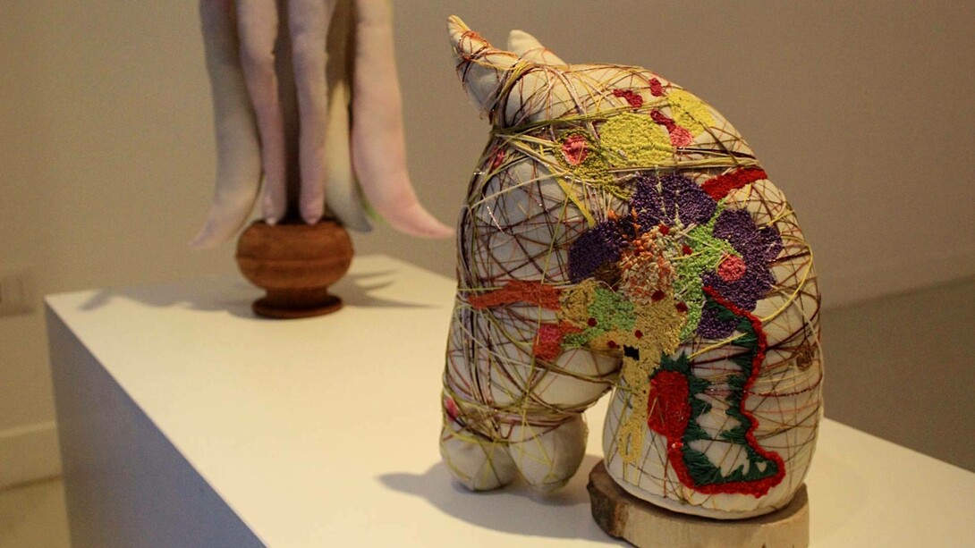 A piece from the Sili Ka Tung exhibition at the Saraceno Art Gallery in Rome