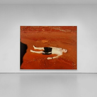Installation view, Steven Shearer: Profaned Travelers, David Zwirner, New York, February 22–March 30, 2024.
Courtesy David Zwirner