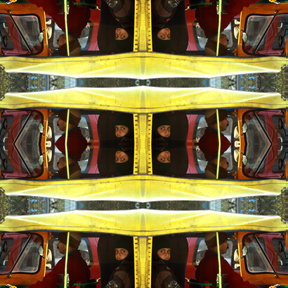 Sagar Shiriskar, Boy in an Auto-Rickshaw Saket, Delhi, 2012