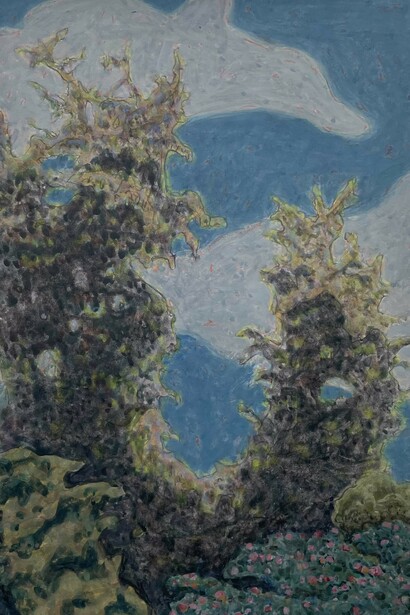 Nick Blosser, Vine covered trees and mimosa. Courtesy of PDX Contemporary Art