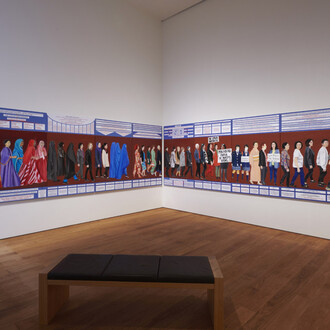 Various artists, Seven paintings – Seven encounters, ehxibition view. Courtesy of Mudam