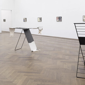 Troy Montes Michie, The jawbone sings blue, exhibition view. Courtesy of Kunsthalle Basel