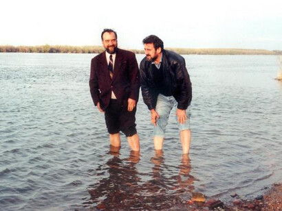 Slobodan Lang in Vukovar, Danube river