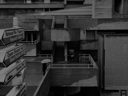 The interplay of light and shadow on the concrete surfaces of The Hayward Gallery, an art gallery in central London, England, highlights the beauty of Brutalism, challenging perceptions of its harshness