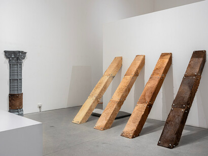 Zeinab Alhashemi, Metempsychosis the soul’s journey through material, exhibition view. Courtesy of Leila Heller Gallery