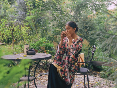 As she enjoys her tea in tranquil solitude, she reflects on the beauty of silence, recognising it as a powerful tool for inner peace and clarity