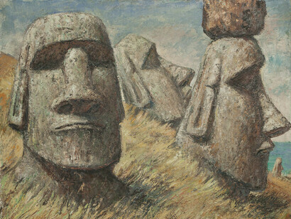Pino Roveda, I giganti dell'Isola di Pasqua, 1965