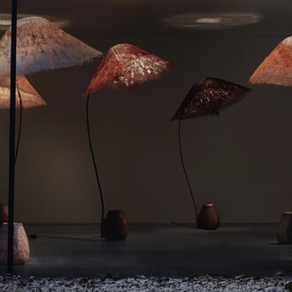 Aki+Arnaud Cooren, Komorebi, exhibition view. Courtesy of Carpenters Workshop Gallery