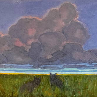 Sally Maca, Coyote storm (detail), 2026. Courtesy of Kenise Barnes Fine Art