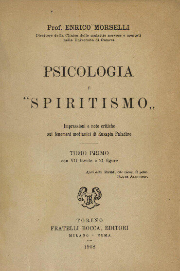 Enrico Morselli - Psicologia e spiritismo
