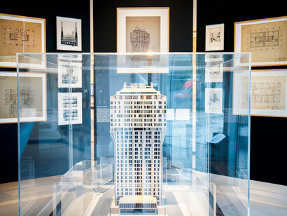 La torre velasca dei BBPR, exhibition view. Courtesy of Maxxi