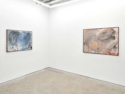 Thomas McDonell, Figueroa St. paintings, exhibition view. Courtesy of Europa Gallery