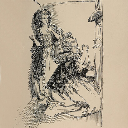 Evelina's encounter with Lady Louisa showcases the societal hierarchy and snobbery, emphasizing Lord Orville's contrasting openness in addressing different people