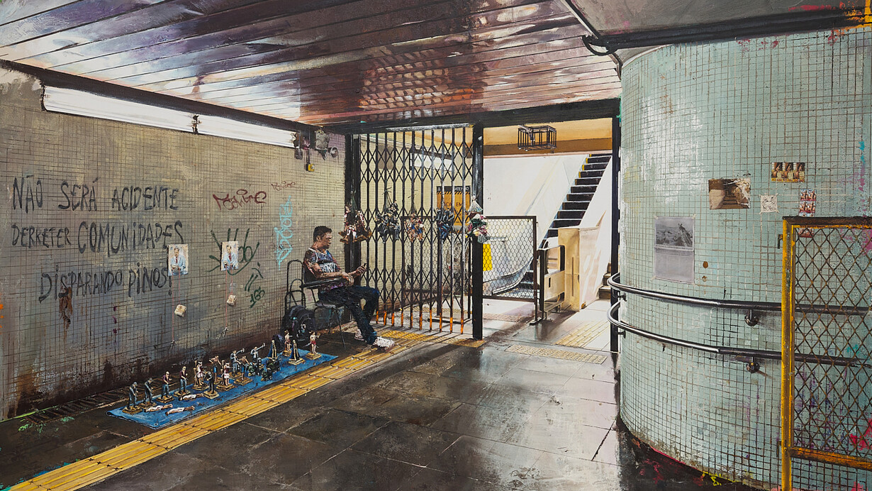 André Griffo, The seller of miniature characters 8, 2024. Courtesy of Nara Roesler Gallery