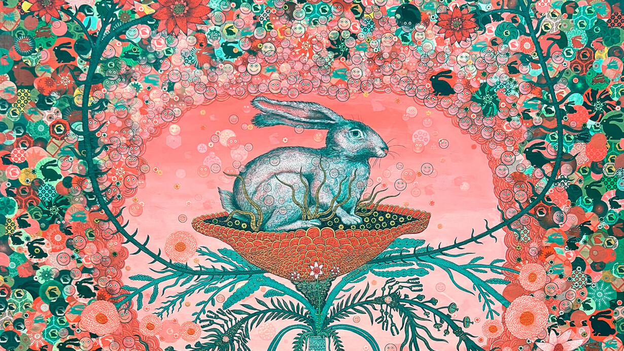 Peter Hamlin, Rabbit hole singularity, 2023. Courtesy of Kenise Barnes Fine Art Gallery