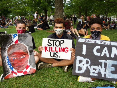 Protesters against racisms in 2020