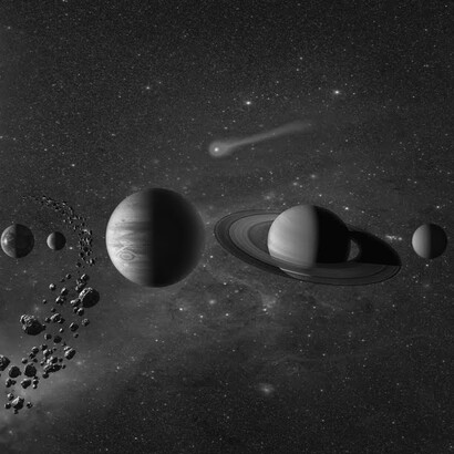 An artistic rendering of planets