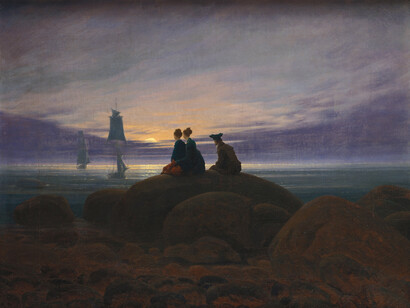 Caspar D. Friedrich: La luna saliendo a la altura del mar (1822)