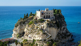 The church of Santa Maria dell'Isola (VII-VIII century) stands in Tropea, on the rock of the same name, Calabria, Italy