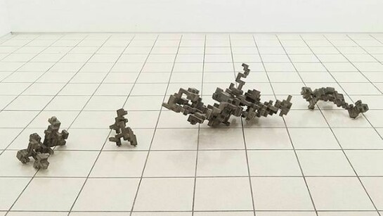 Cheyney Thompson, Broken Volume 1 (5 US Gallons), 2013, Cast concrete In 4 parts, Overall dimensions: 16 x 104 x 23 inches (40.6 x 264.2 x 58.4 cm), Dimensions variable
