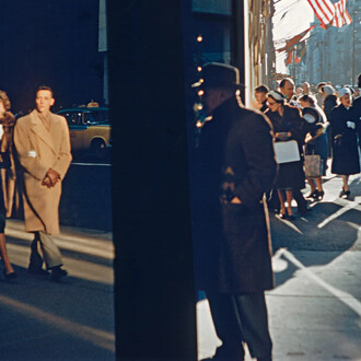 Frank Paulin, 5th ave window reflection (detail), 1956. Courtesy of Bruce Silverstein Gallery