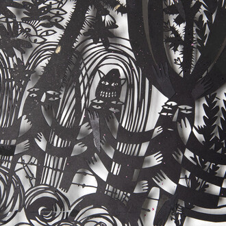 Annie Vought, Detail of look at what you've already dawned (detail), 2025. Courtesy of Traywick Contemporary