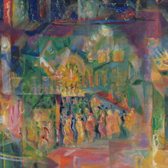 G.B. Yakulov, A pub (detail), 1915. Courtesy of New Tretyakov Gallery