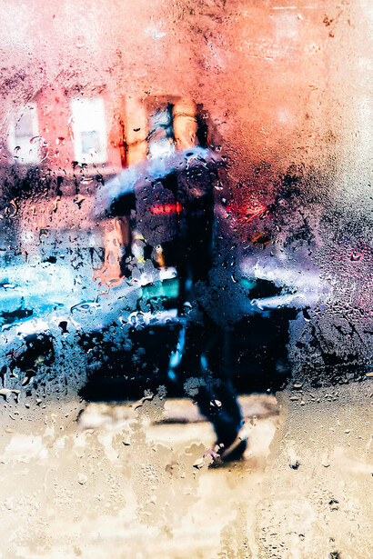 Blurred vision of a person symbolic of depersonalization