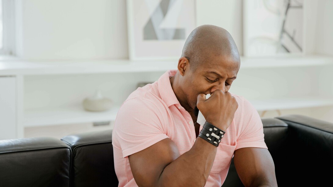 Man struggling with his mental health
