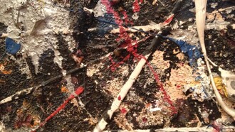 Jackson Pollock, Alchemy, dettaglio, 1947, Peggy Guggenheim Collection, Venezia, Italia