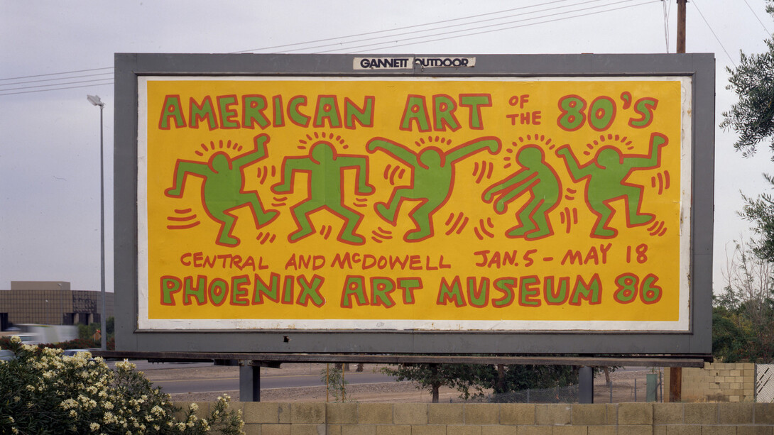 Keith Haring, The collection. Keith Haring, poster from and old exhibition on the street. Courtesy of the Phoenix Art Museum