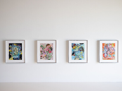 Reed Anderson, Flagworks 2017-2024, exhibition view. Courtesy of Barry Whistler Gallery
