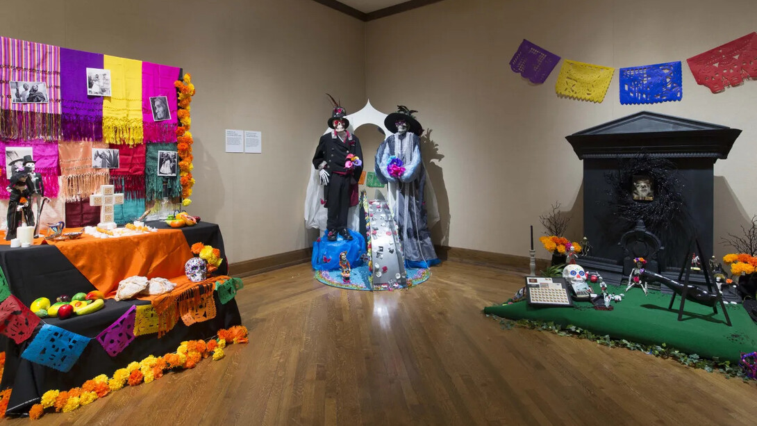 Ofrendas, celebrating el Día de muertos 2024, exhibition view. Courtesy of Detroit Institute of Arts