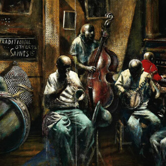 Noel Rockmore, Preservation hall (detail), 1970. Courtesy of Ogden Museum of Southern Art