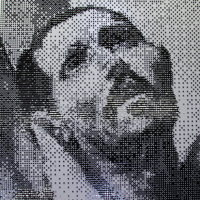 Gustavo Prado, Jerome, 2019, Legos on wooden board