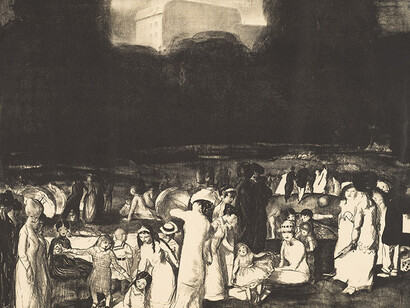 George Bellows, In the park, dark, 1916. Courtesy of the Cincinnati Art Museum
