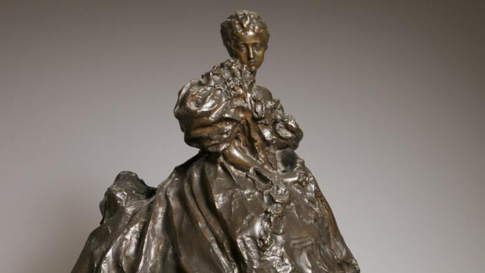 Paolo Troubetzkoy (1866–1938)
Adelaide Aurnheimer (Nach dem Ball), 1897
Bronze, 43 × 52 cm
Privatbesitz